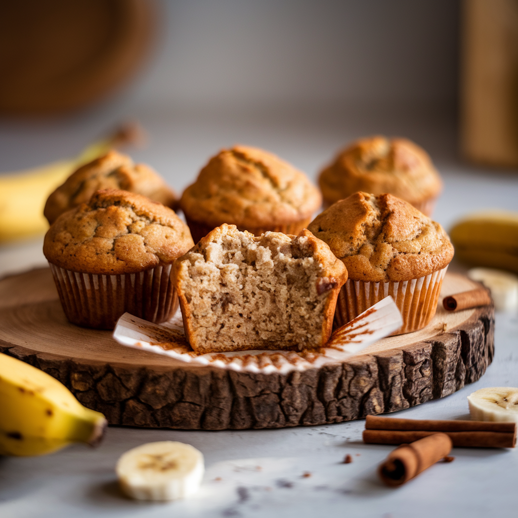Oat-Free Banana Protein Muffins